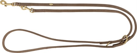(BV)Pure multikoppel, läder, XS-S: 2 m/10 mm, brun