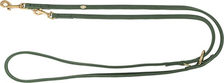 (BV)Pure multikoppel, läder, XS-S: 2 m/10 mm, sage