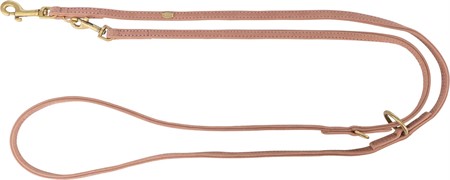 (BV)Pure multikoppel, läder, XS-S: 2 m/10 mm, rosa