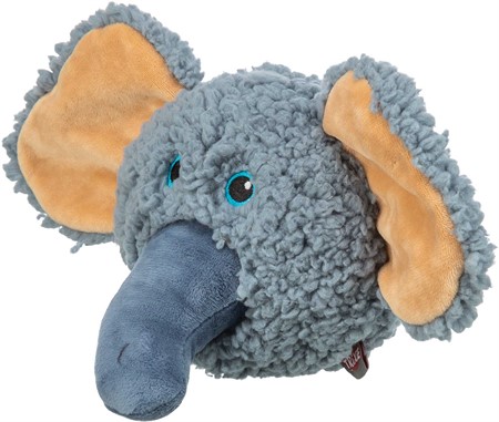 Elefant head, plysch, återvunnen, 12 cm