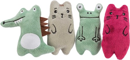 Djur, plysch, catnip, 11 cm, i display