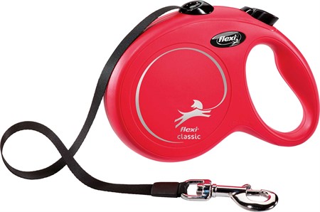 flexi New CLASSIC, L:5 m band, röd