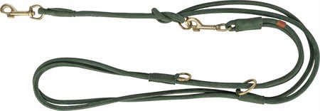(BV)Pure multikoppel, rundsydd, läder, S: 2 m/10 mm, sage