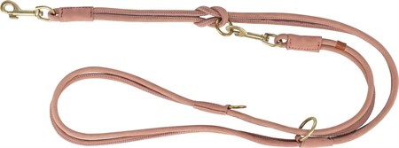 (BV)Pure multikoppel, rundsydd, läder, S: 2 m/10 mm, rosa