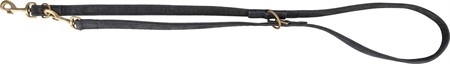 (BV)Pure multikoppel, läder, M-L: 2 m/20 mm, svart