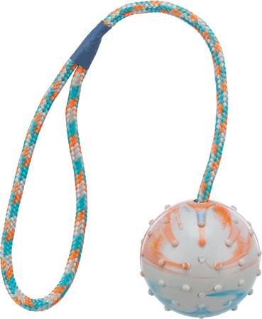 Boll på rep, naturgummi, ø 6 cm, expo