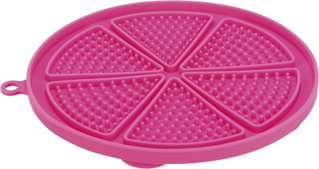 Lick'n'Snack platta med sugkopp, silikon, ø 18 cm, rosa