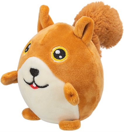 Ekorre, memoryfoam, plysch, 13 cm