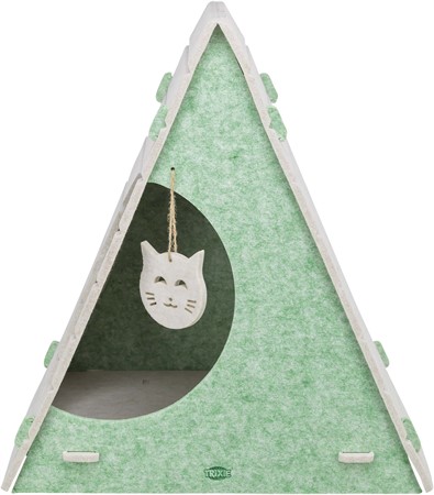 Grotta Lucy, filt, triangulär, 46 × 50 × 38 cm, sand/grön