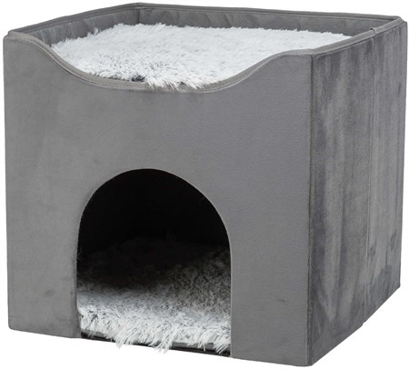 Harvey Cave, 38 x 38 x 38 cm, grå/vit-svart