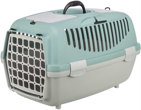 Transportbur Capri 2, XS-S: 37 × 34 × 55 cm, ljusgrå/sage