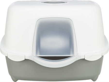Kattoalett Utomhus Davio Top, med huva, 56 × 39 × 39 cm, salvia/vit