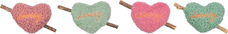 Matatabihjärta, plysch, 12 cm, blandade