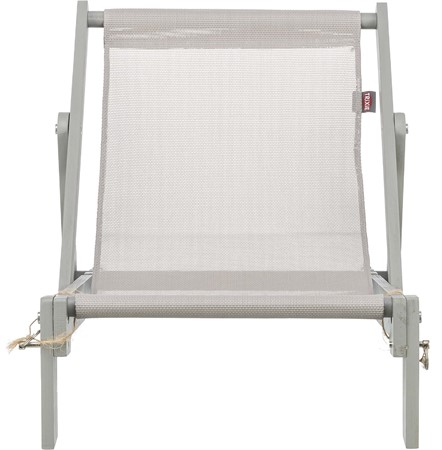 Strandstol, trä, 33 × 37 × 51 cm, grå