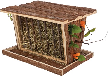 Höhäck med golv & tak, naturträ, 40 × 22 × 30 cm
