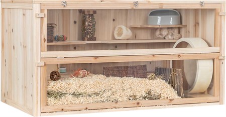 Gnagarbur, möss/stor hamster, trä, 115 × 60 × 60 cm