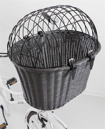 Cykelkorg front med galler, 44×h34×41cm, antracit