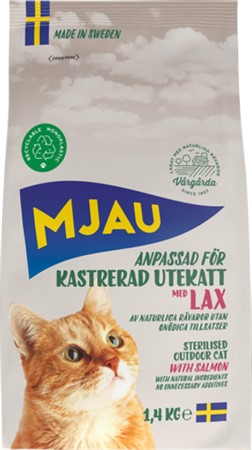 Mjau Sterilised outdoor, salmon 1.4 kg