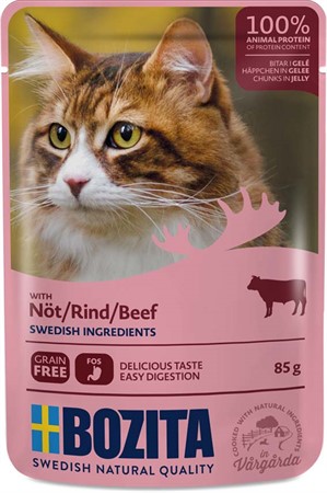 Bozita katt Nötkött i gelé 85g