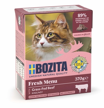 Bozita Katt Tetra Bitar i gelé Nötfärs 370 g