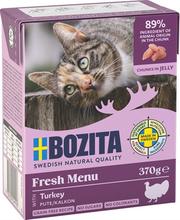 Bozita Katt Tetra Bitar i gelé Kalkon 370 g