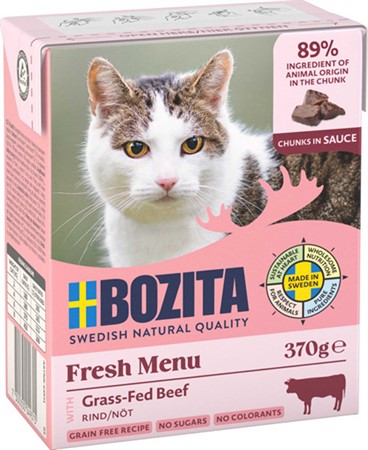 Bozita Katt Tetra Bitar i sås med Nötkött 370 g