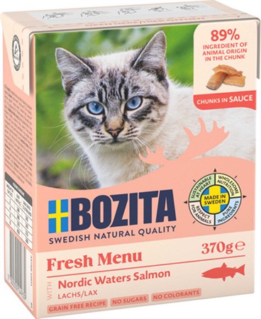 Bozita Katt Tetra Bitar i sås med Lax 370 g