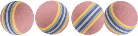 Kattleksak Regnbågsbollar 4-pack 3,5 cm