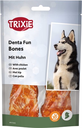 Denta Fun Tuggben, kyckling, 11 cm, 2-pack