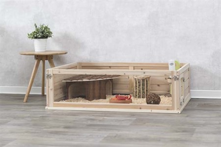 Innehage, marsvin, trä/plast, 100 × 30 × 60 cm