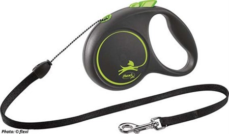 flexi BLACK DESIGN, rep, S: 5 m, grön