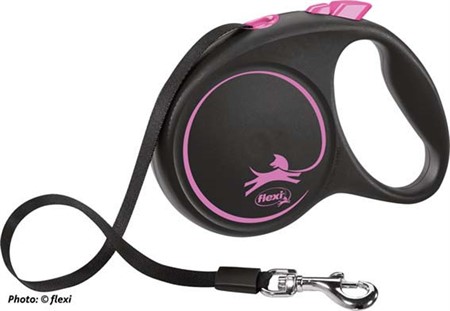 flexi BLACK DESIGN, band, M: 5 m, rosa