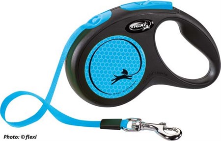 flexi New NEON, band, S: 5 m, neon blå
