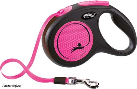 flexi New NEON, band, M: 5 m, neonrosa