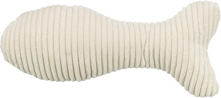 Kattlek, Fisk, catnip, 25 cm, beige