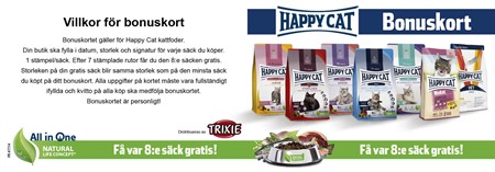 HappyCat bonuskort (styckevis ej ark!!!)
