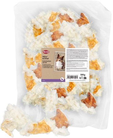 Kaninhud med päls, 500 g