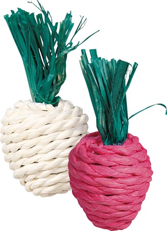 Halmleksaker, rädisor, 8 cm, 2-pack