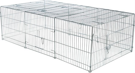 Utebur för gnagare galv. metall 216xh65x116 cm