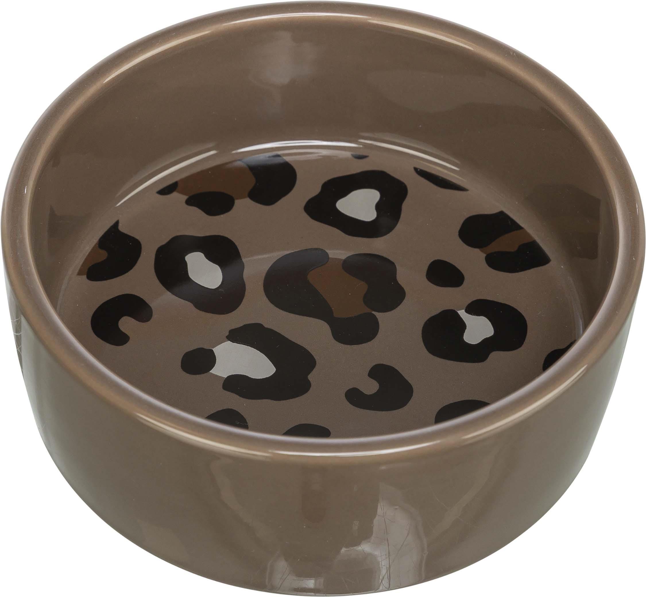 Trixie Keramische Voerbak Voor Katten – 0,3 Liter, ø 11 Cm – Zilver/wit, Alleen Voor Droogvoer 5 miniatura
